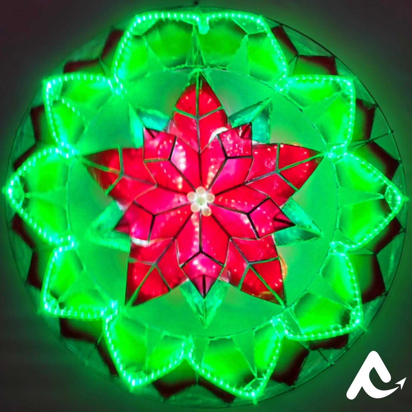 AVCL 020 Poinsettia Led Christmas Lantern Parol Export Quality