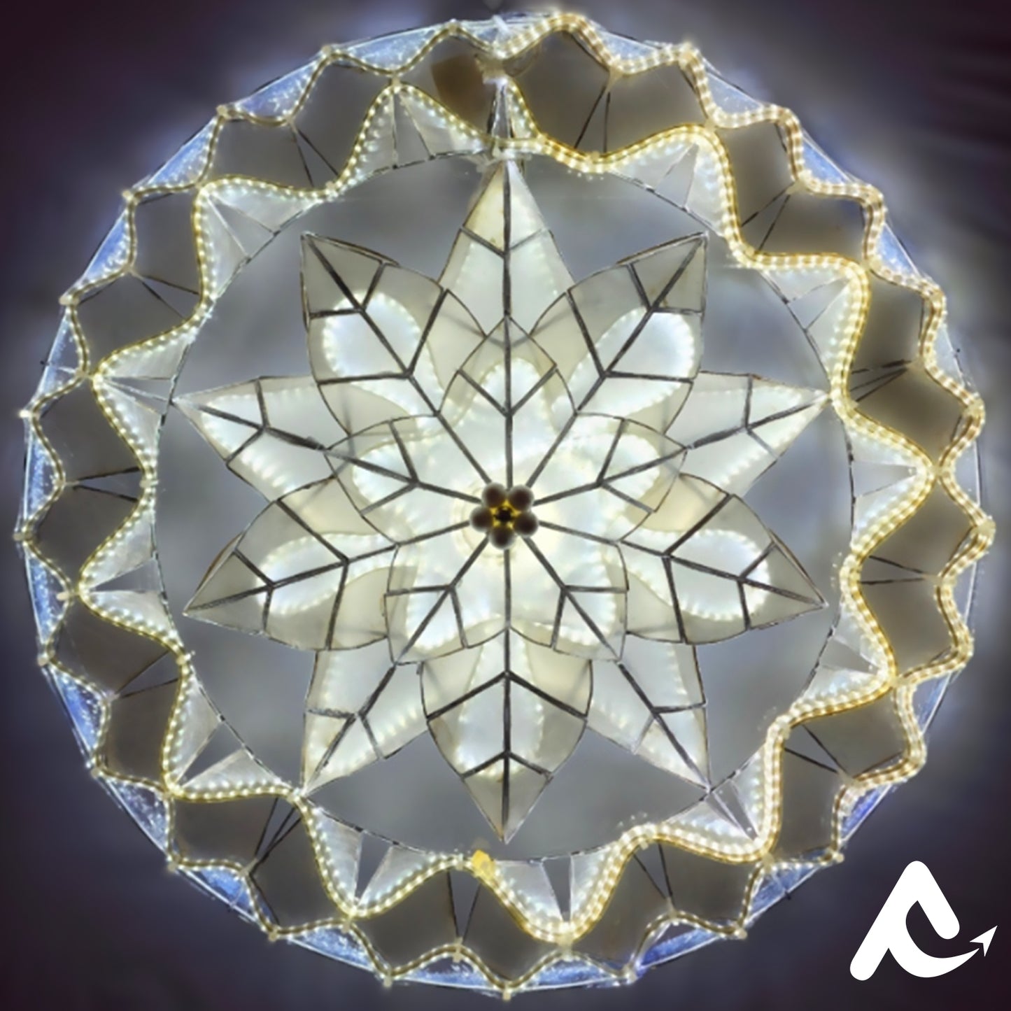 AVCL 010 Poinsettia Led Christmas Lantern Parol Export Quality