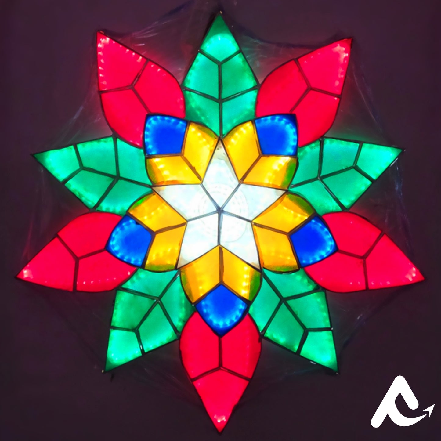 AVCL 001 Poinsettia Led Christmas Lantern Parol Export Quality