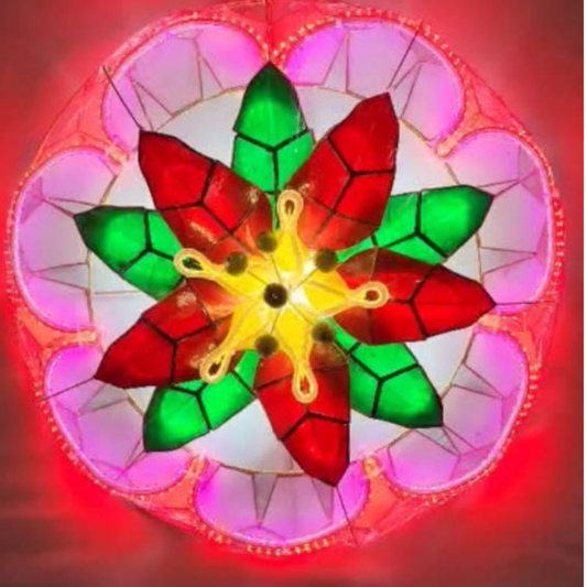 Poinsettia 18" Led Parol Christmas Lantern Export Quality